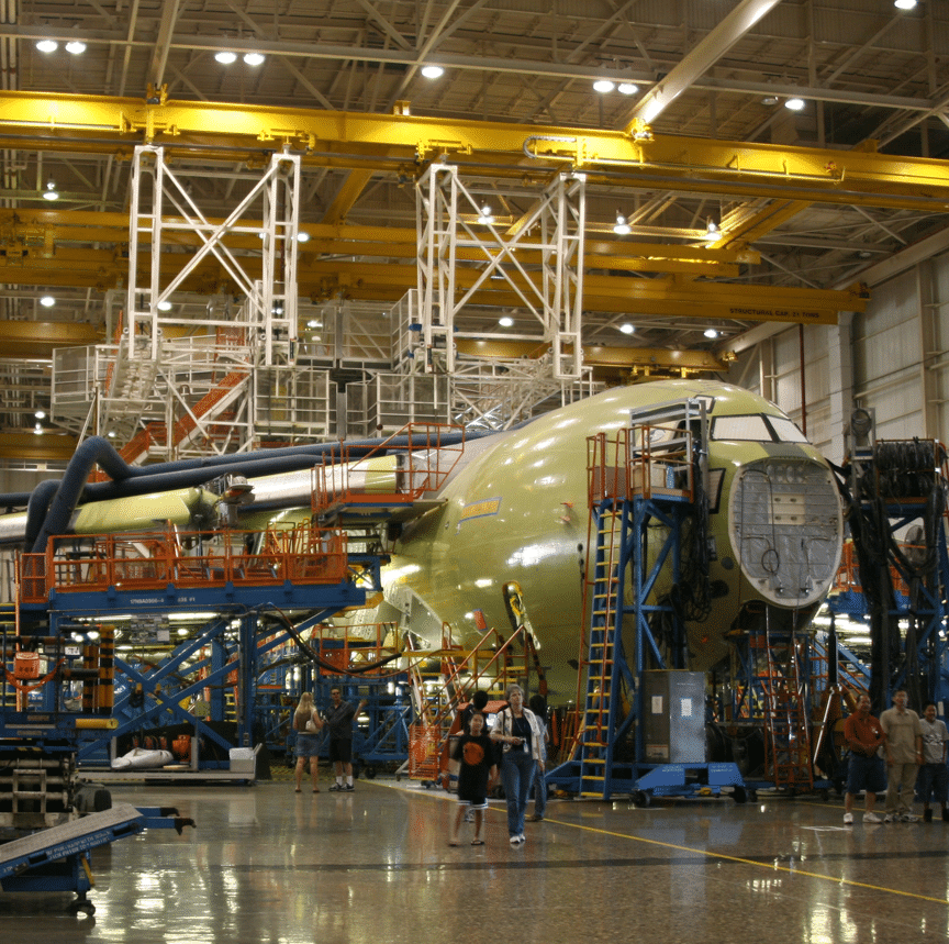Overhead Lifting Equipment inside Military Defense Airforce Hangar