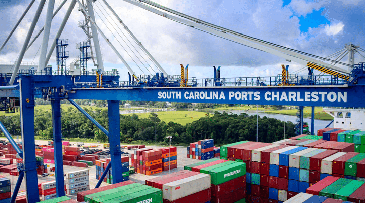 A view of Port Cranes at the North Charleston Port
